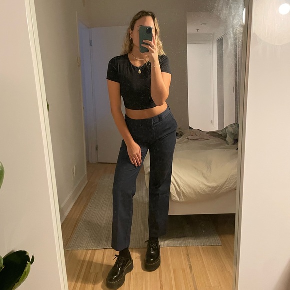Thrifted navy pants - Picture 1 of 3